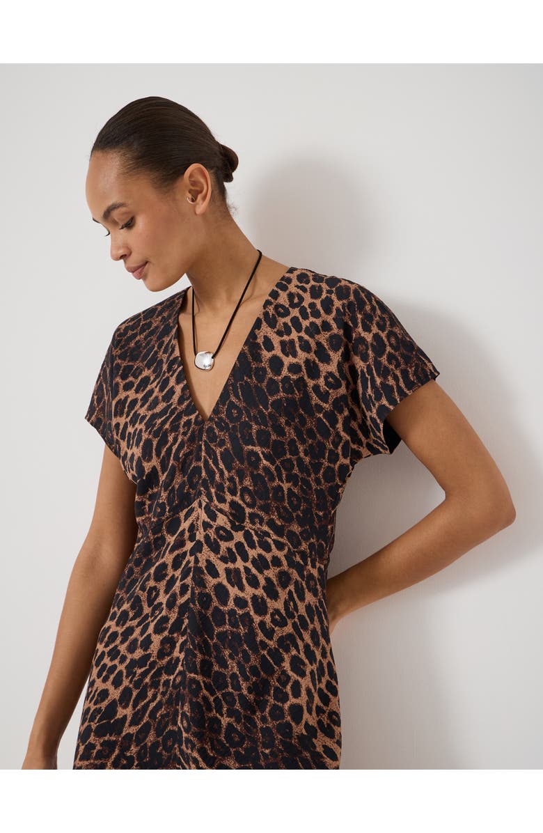 Hush Grace Air Flow V-Neck Mini Dress, Alternate, color, Soft Leopard