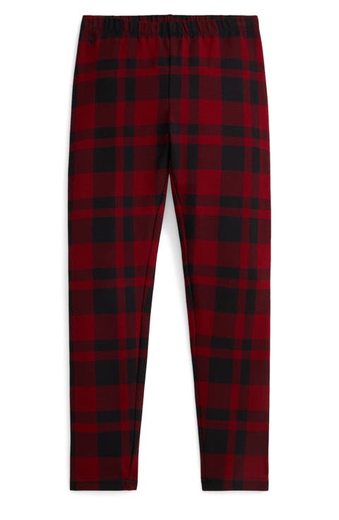 Plaid Stretch Jersey Leggings