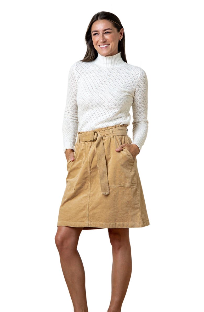 Hope & Henry Women's Organic Cinch Waist Cord Skirt, Main, color, 