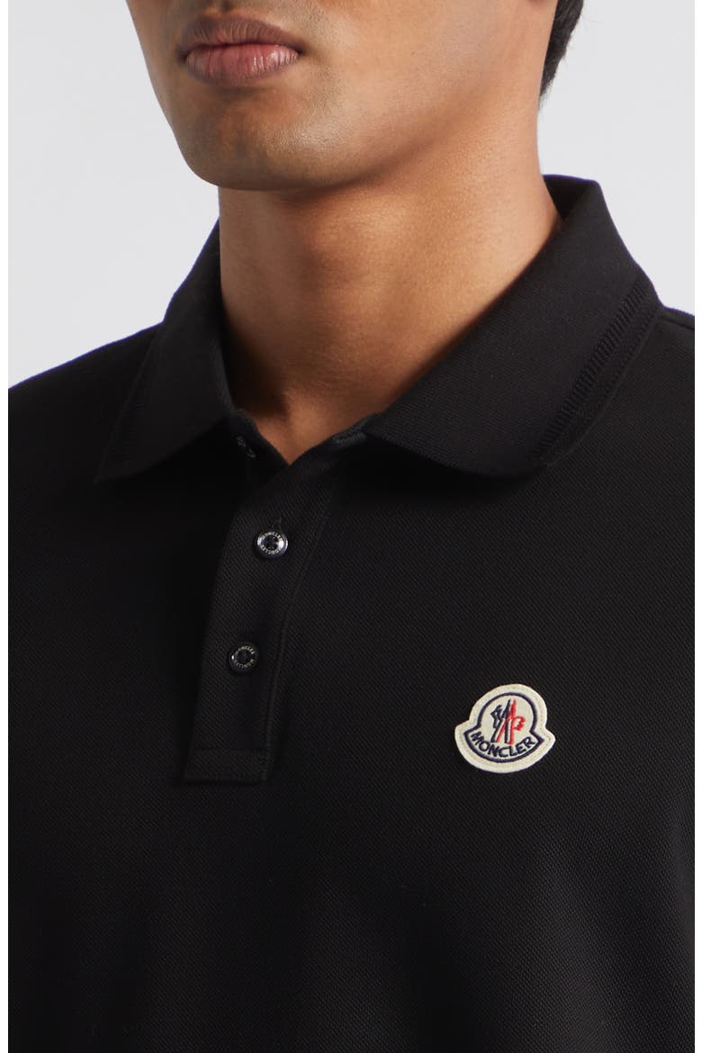 Cotton Polo, Alternate, color, BLACK