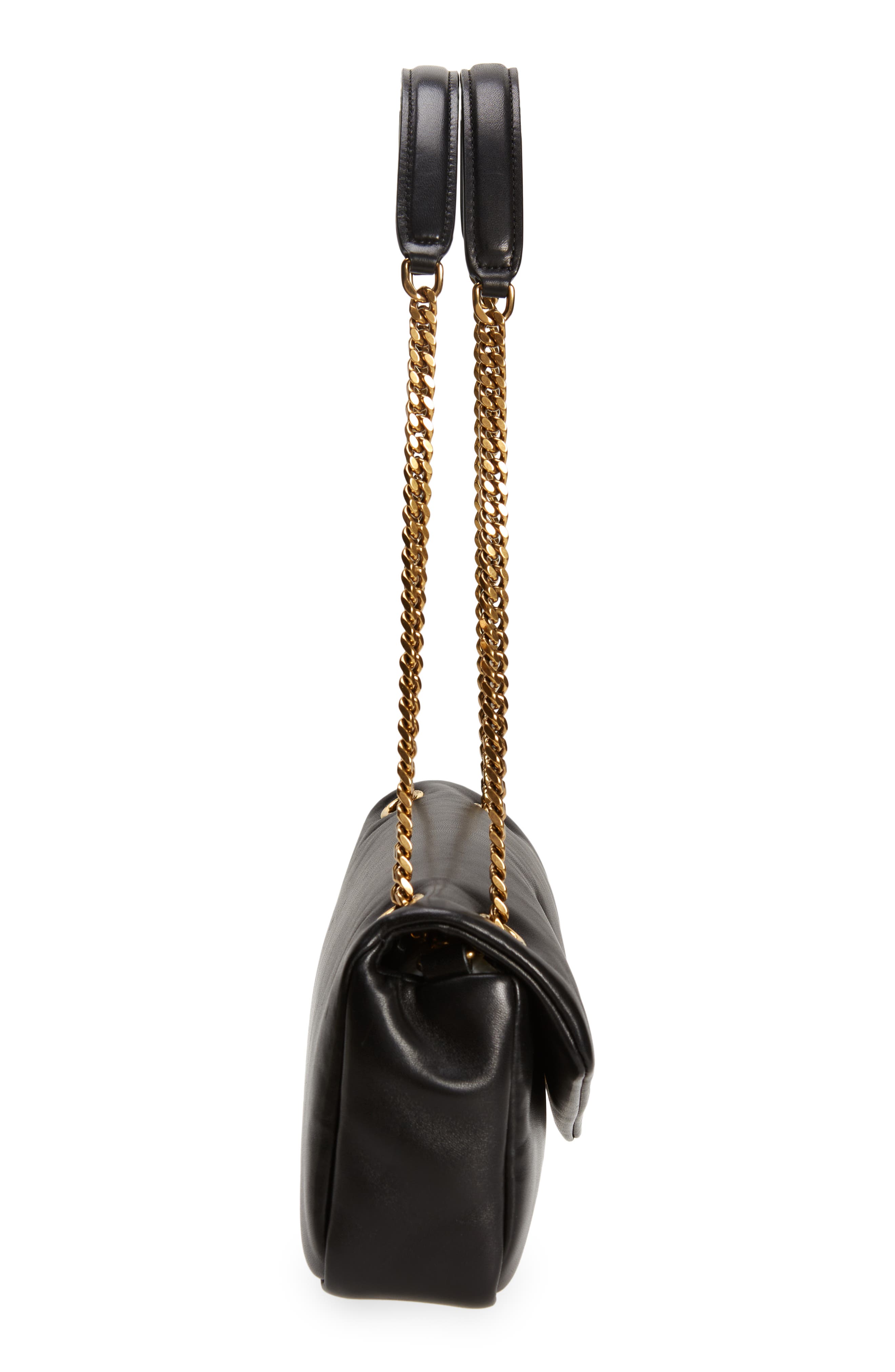 Saint Laurent Calypso Lambskin Leather Shoulder Bag, Alternate, color, 