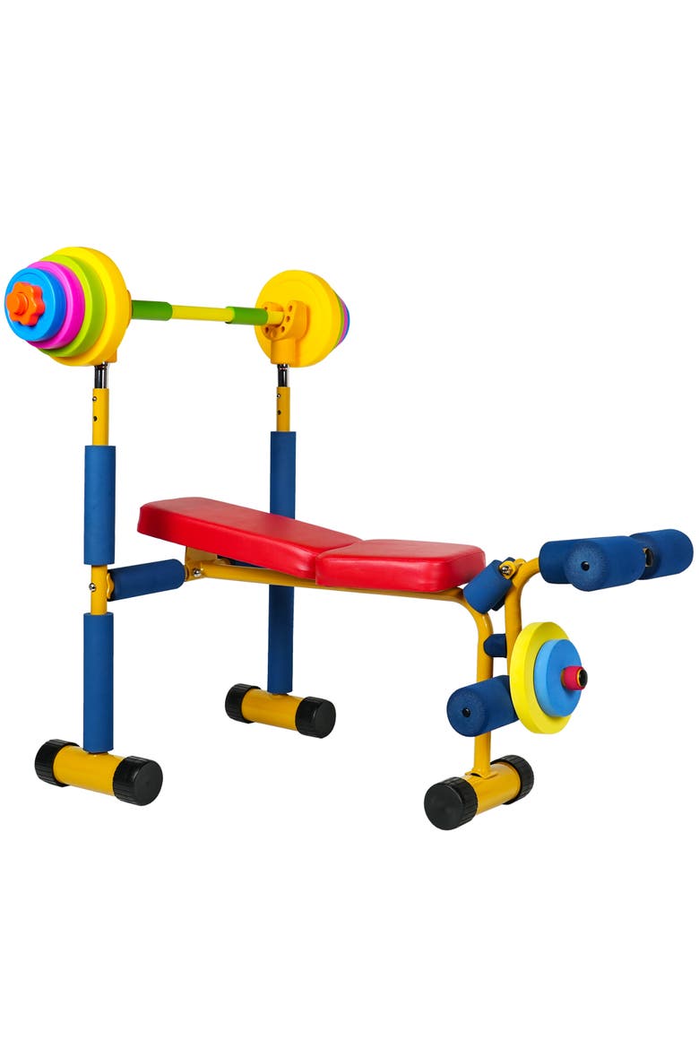 Kids Weight Bench Press Adjustable Toy Exercise Equipment, Main, color, Multicolored
