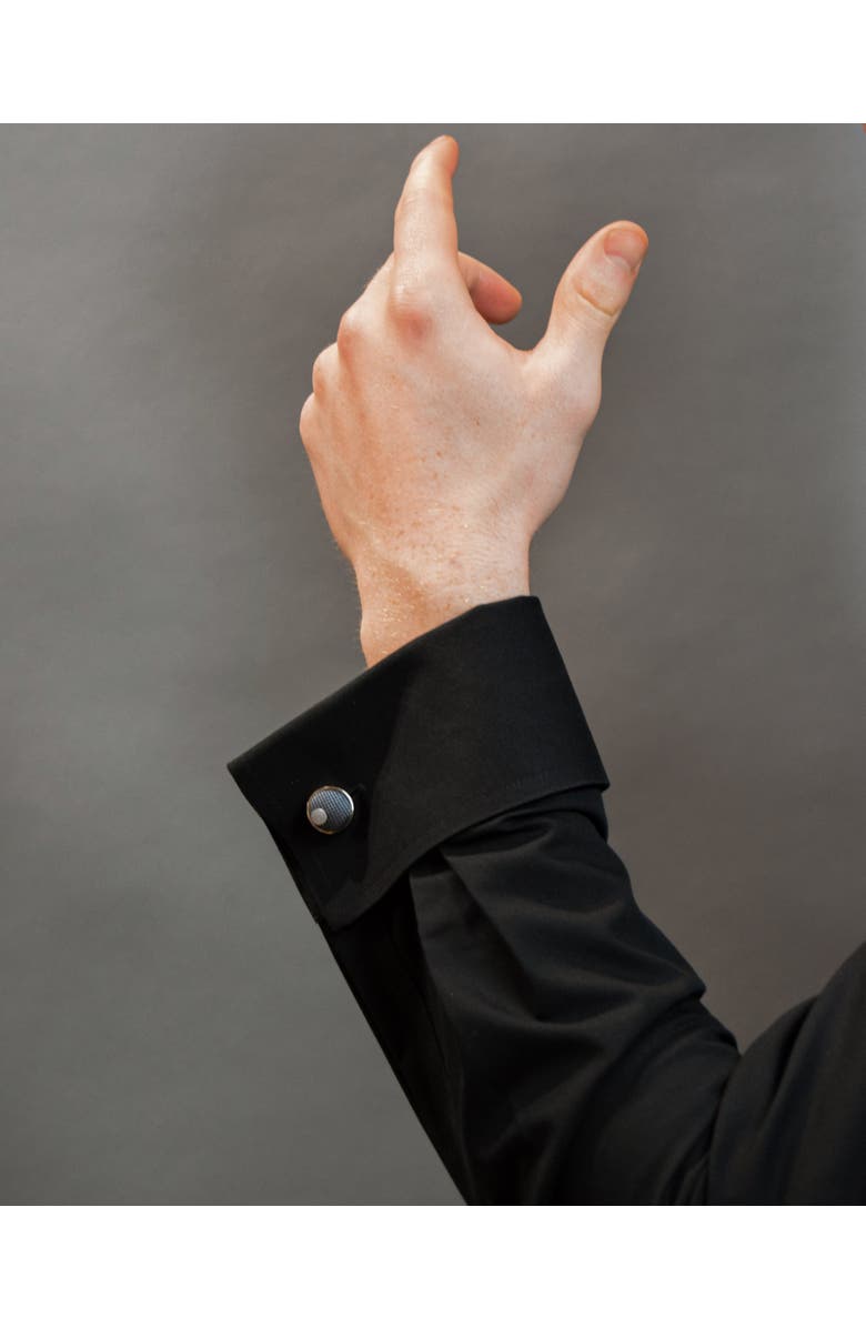 Knottery & Co Twill Silk Cufflinks, Alternate, color, Grey