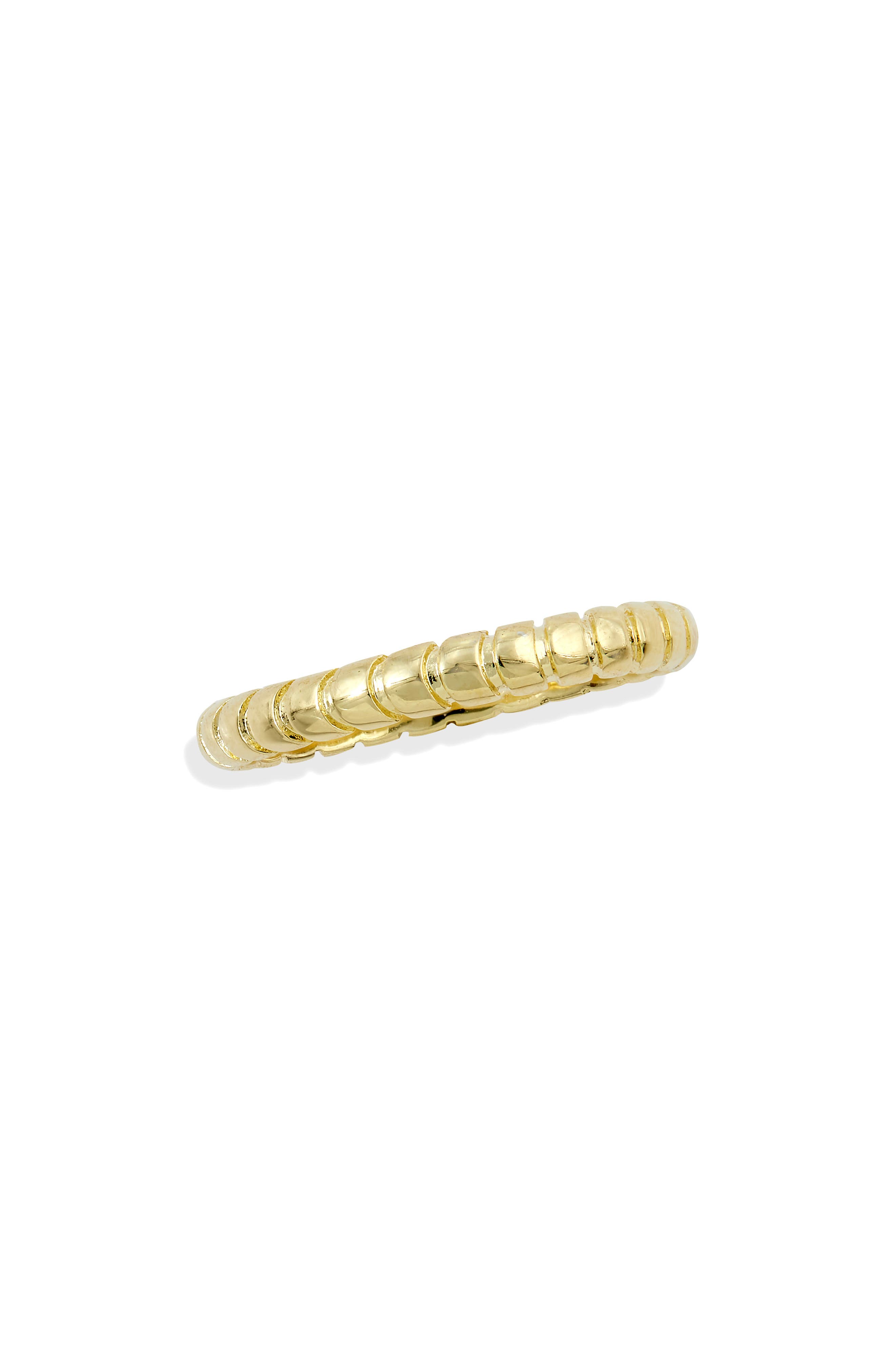 SAVVY CIE JEWELS Rib Open Band Ring