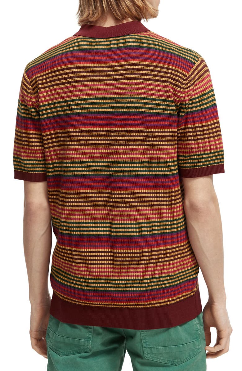Scotch & Soda Structured Knit Organic Cotton Polo, Alternate, color,