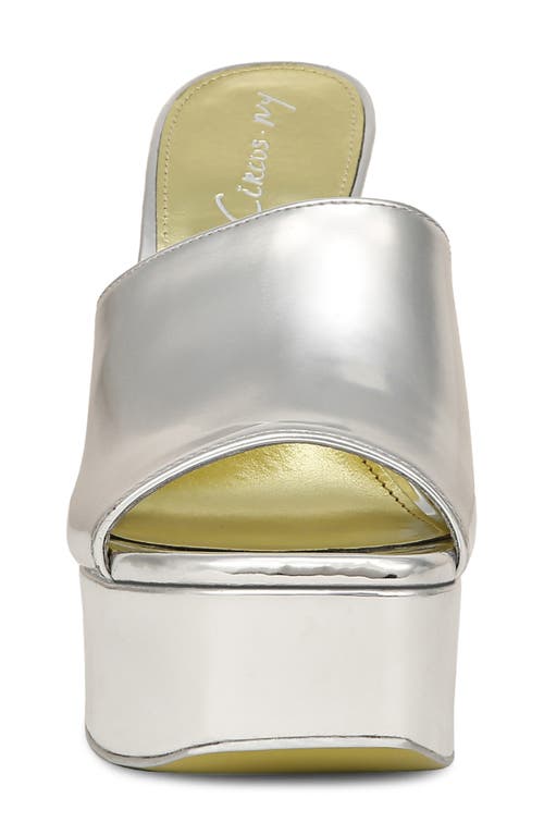 Circus Ny By Sam Edelman Avery Platform Sandal In Soft Silver