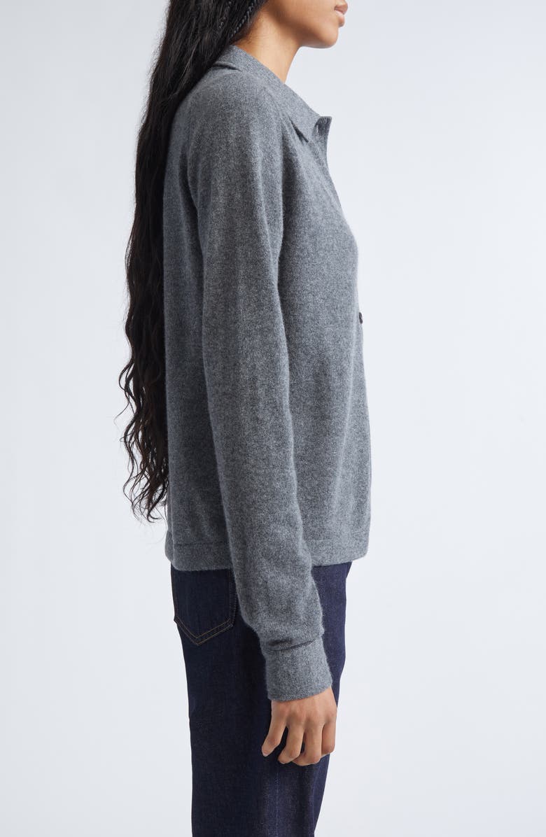 TOTEME Cashmere Cardigan, Alternate, color, Dark Grey Melange
