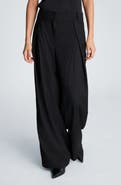 Kenneth Cole Crossover Pleat Pinstripe Wide Leg Pants