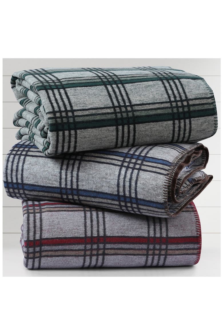 Yarn Dyed Plaid Throw Blanket, Alternate, color, PLAID DEEP RED