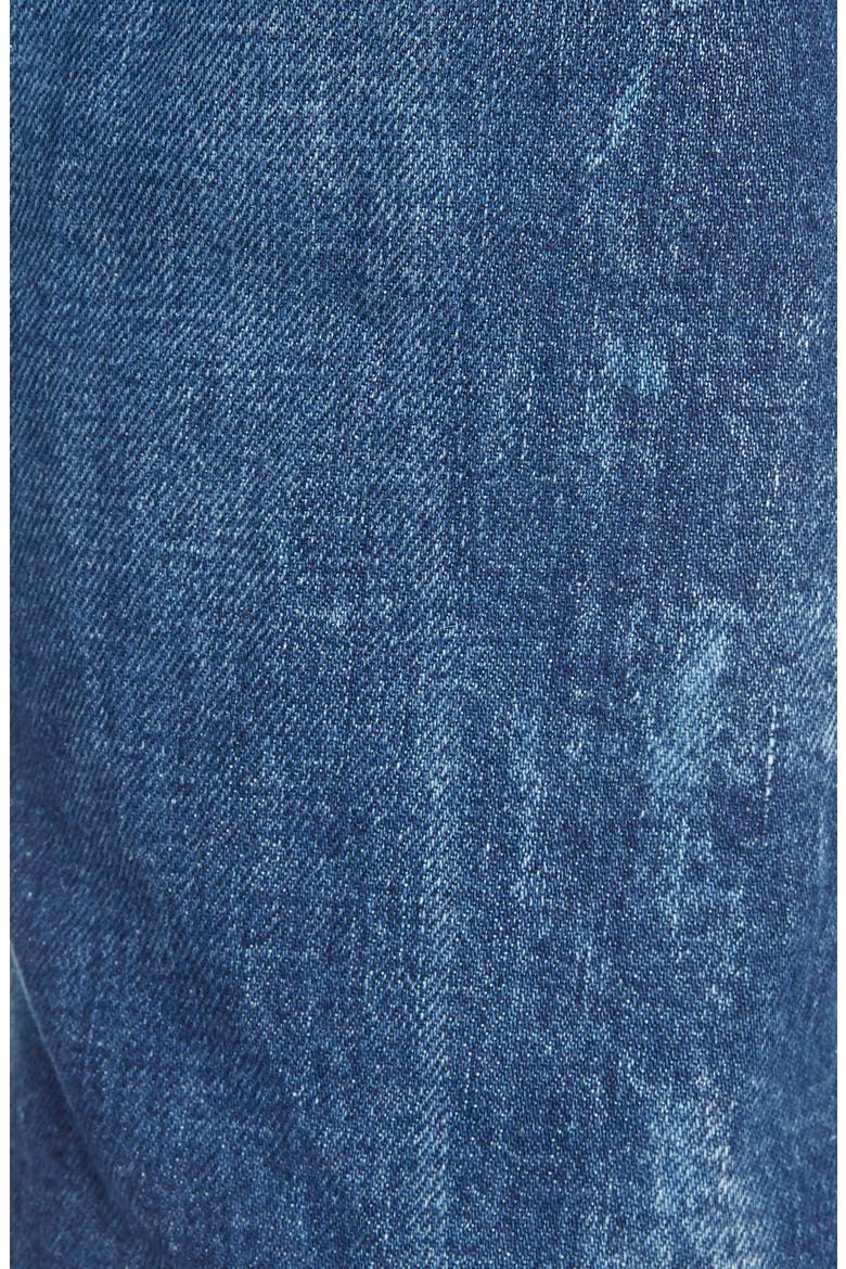 Melk Creased High Waist Slim Crop Jeans, Alternate, color, DARK BLUE