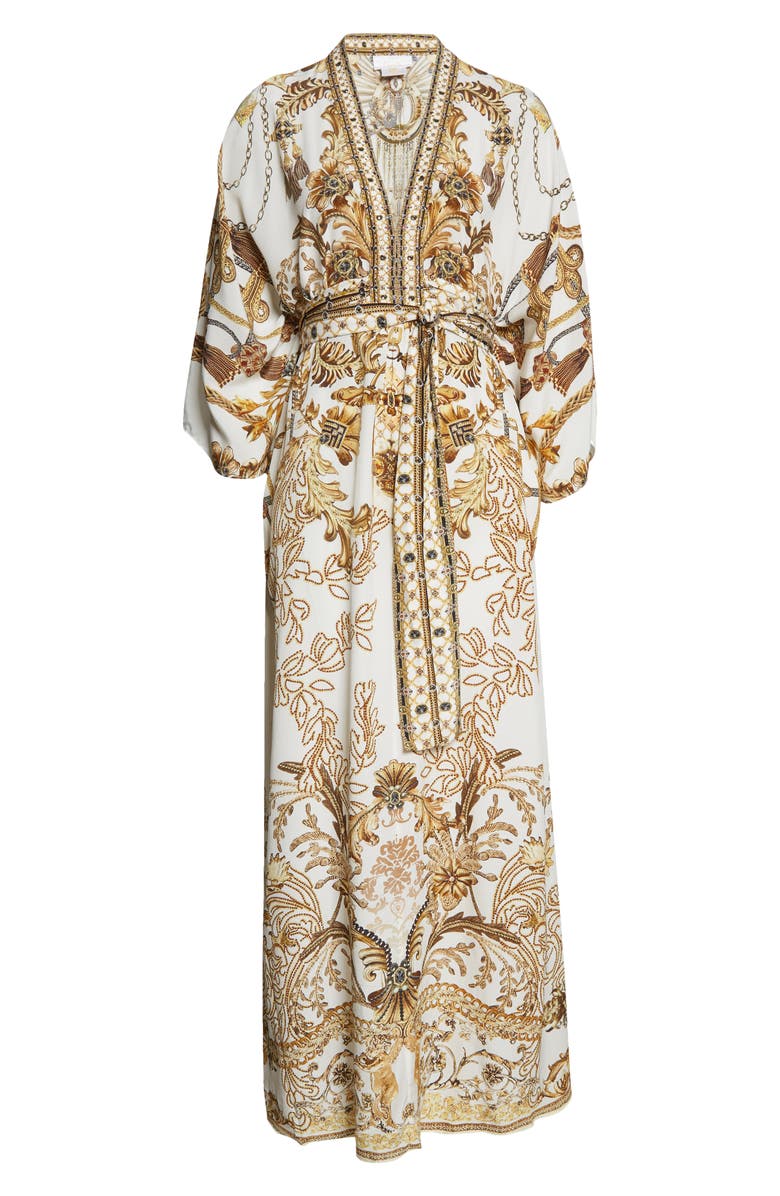 Camilla Road to Riches Silk Caftan Maxi Dress, Alternate, color,