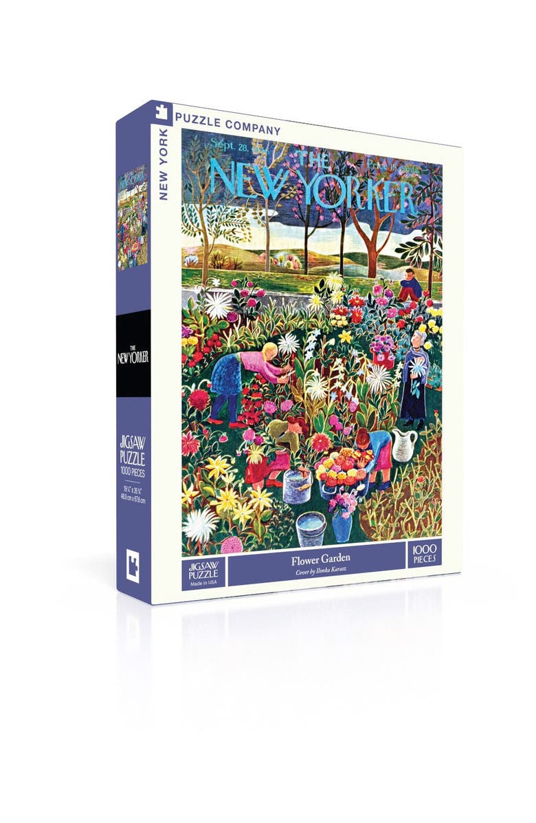 NEW YORK PUZZLE COMPANY Flower Garden 1000 Piece Puzzle, Alternate, color, NO COLOR