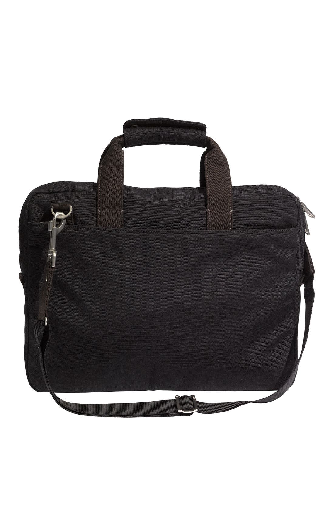 'City' Nylon Canvas Briefcase, Alternate, color, BLACK