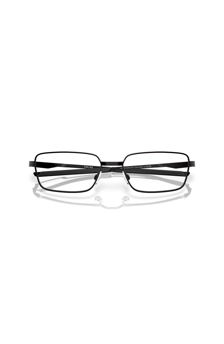 Oakley 57mm Rectangle optical glasses, Alternate, color, Black