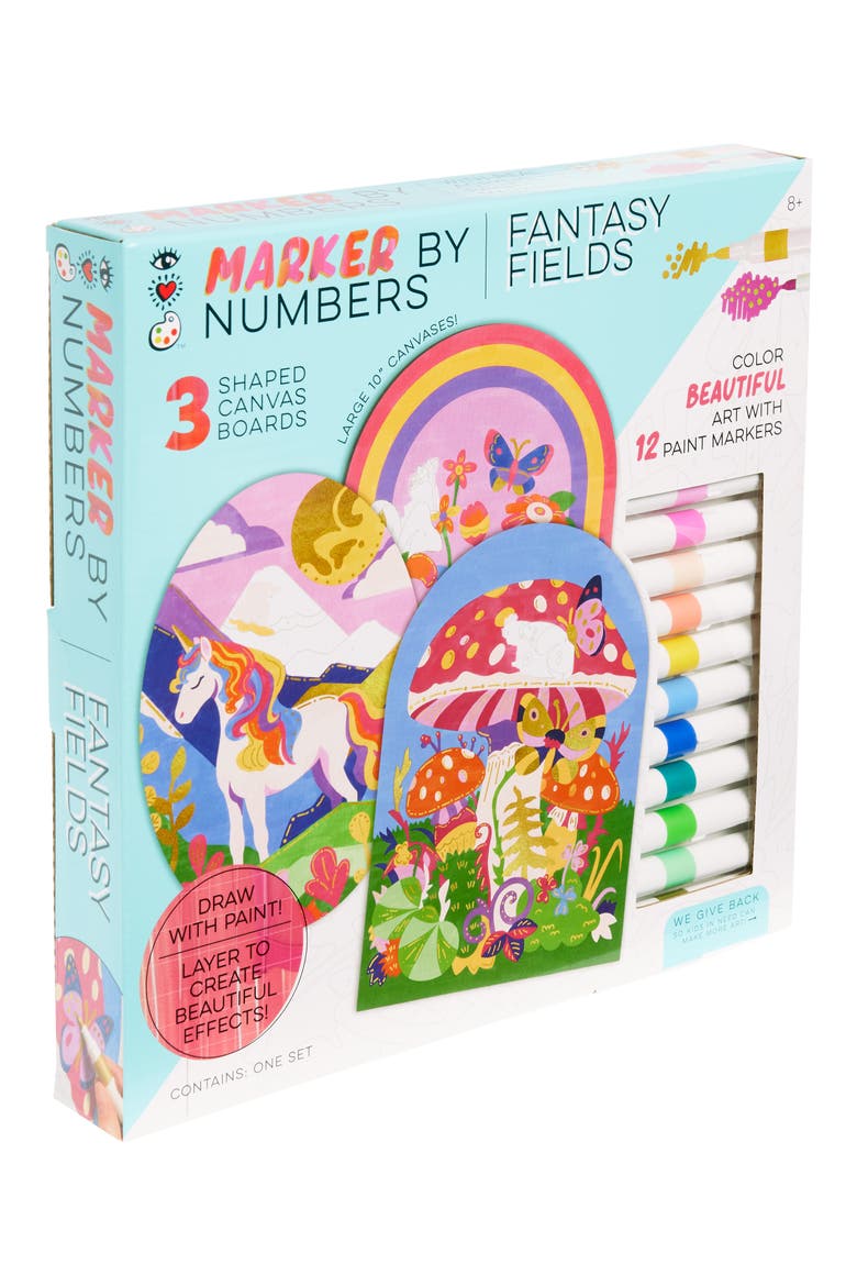 Fantasy Fields Marker-by-Number Playset, Main, color, MULTI