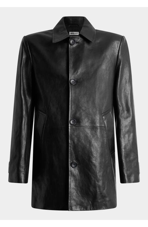 Car Coat in Leather