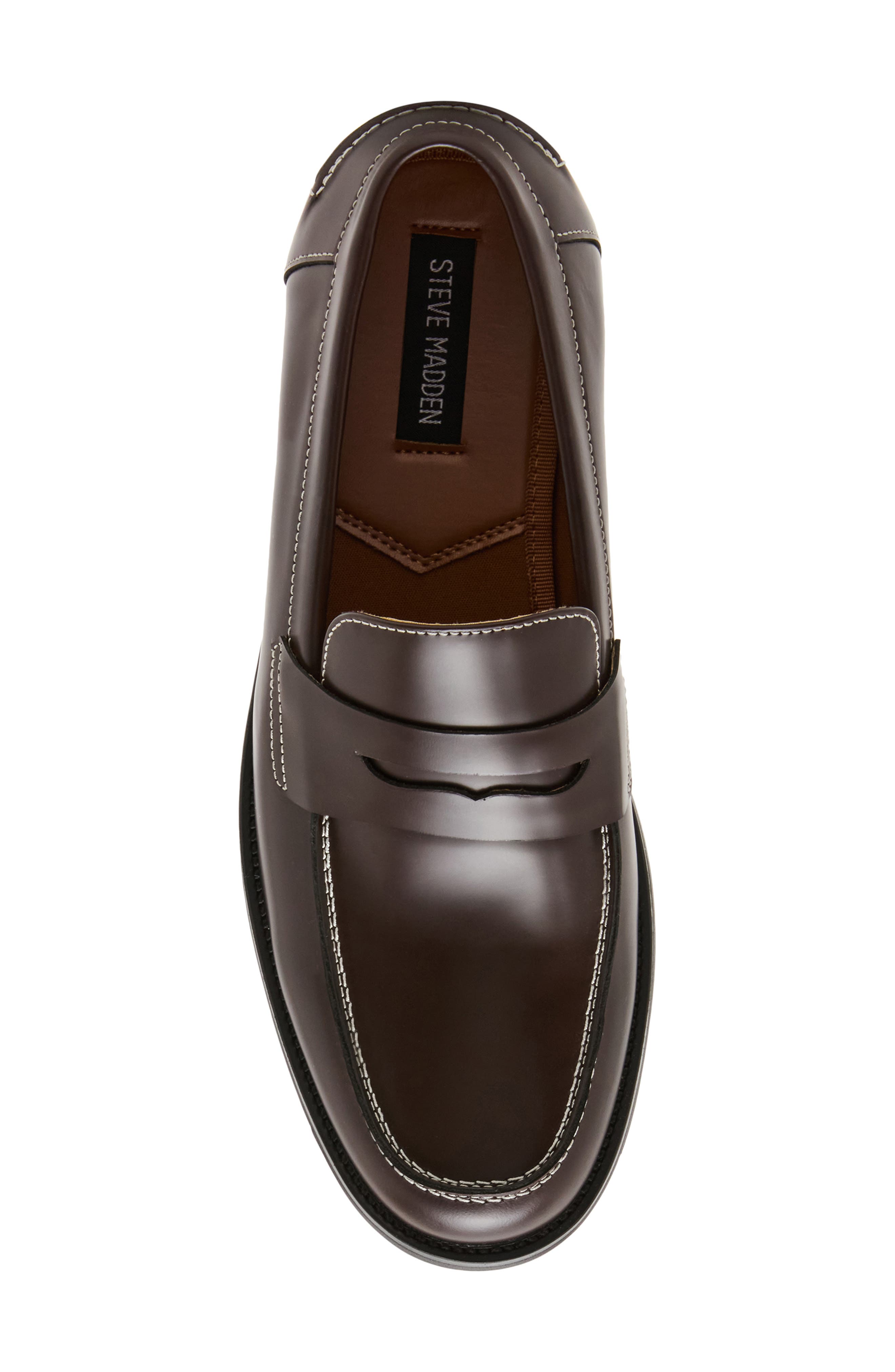 Natan Penny Loafer, Alternate, color, DARK BROWN