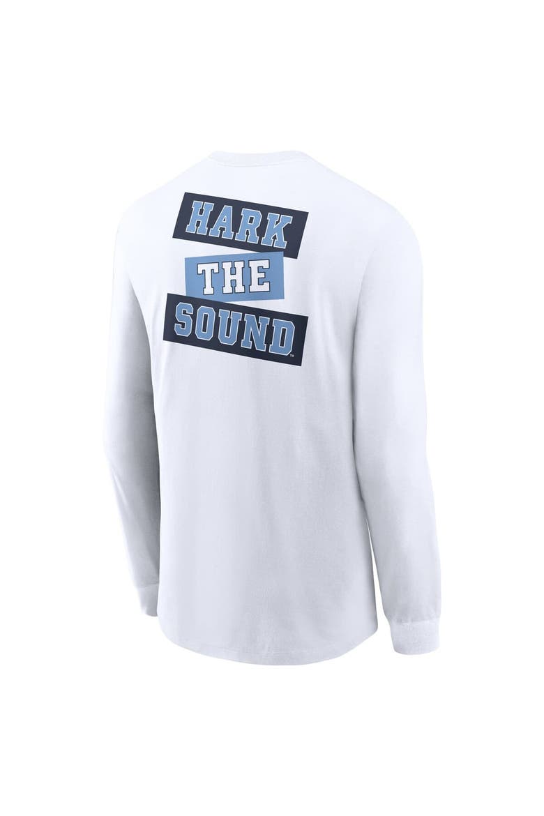 Men's Jordan Brand White North Carolina Tar Heels Two-Hit Classic Location Long Sleeve T-Shirt, Alternate, color, White