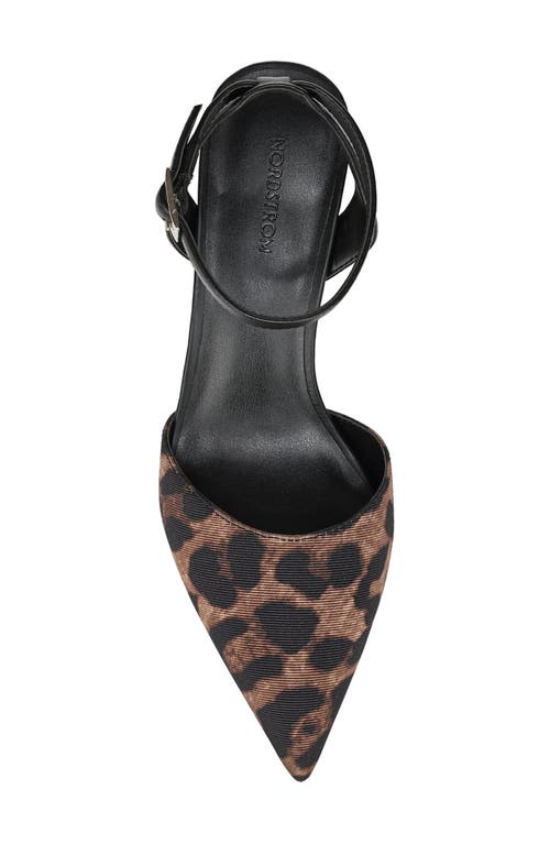Nordstrom Pearla Kitten Heel Ankle Strap Pump In Animal Print