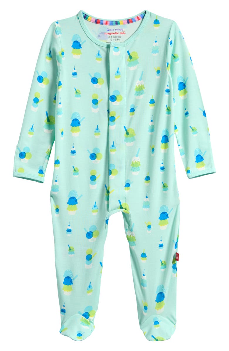 Magnetic Me Green Sundae Funday Footie, Main, color, 