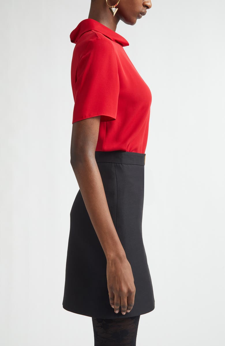 Valentino Silk Georgette Top, Alternate, color, Pink