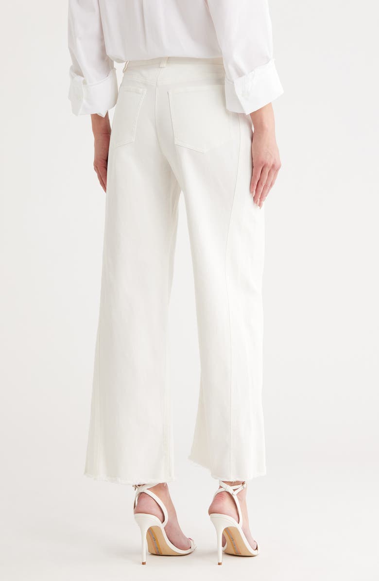 TWP High Waist Fray Hem Wide Leg Pants, Alternate, color, Bone