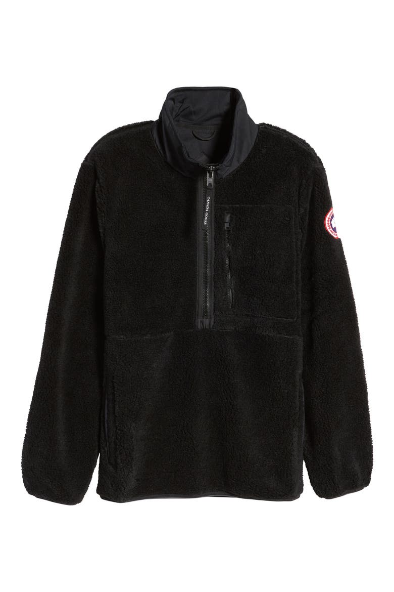 Renfrew Fleece Half Zip Pullover, Alternate, color, BLACK - NOIR