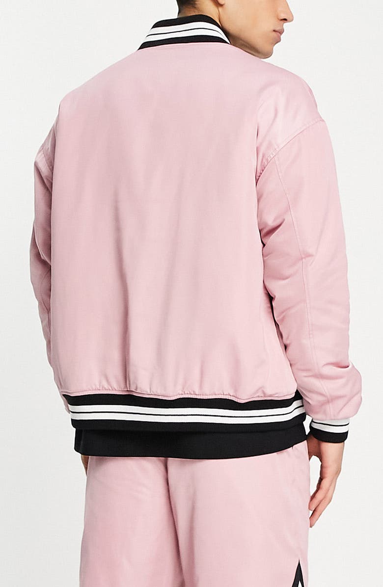 Topman Embroidered Varsity Jacket, Alternate, color, 