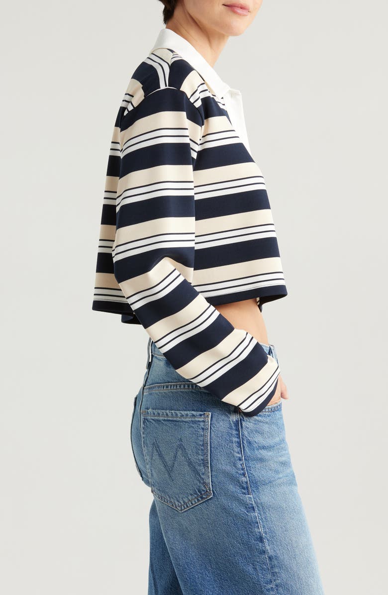 Reformation Anna Rugby Crop Knit Top, Alternate, color,