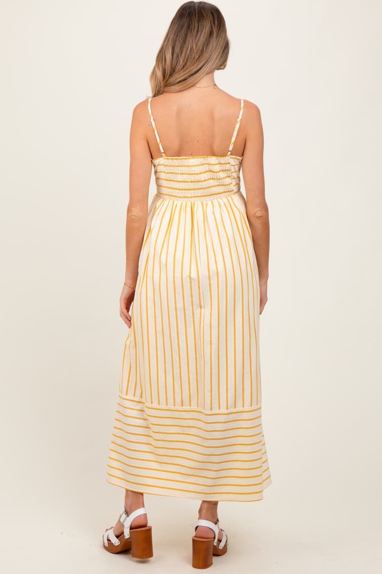 Striped Sleeveless Maxi Dress, Alternate, color, Yellow