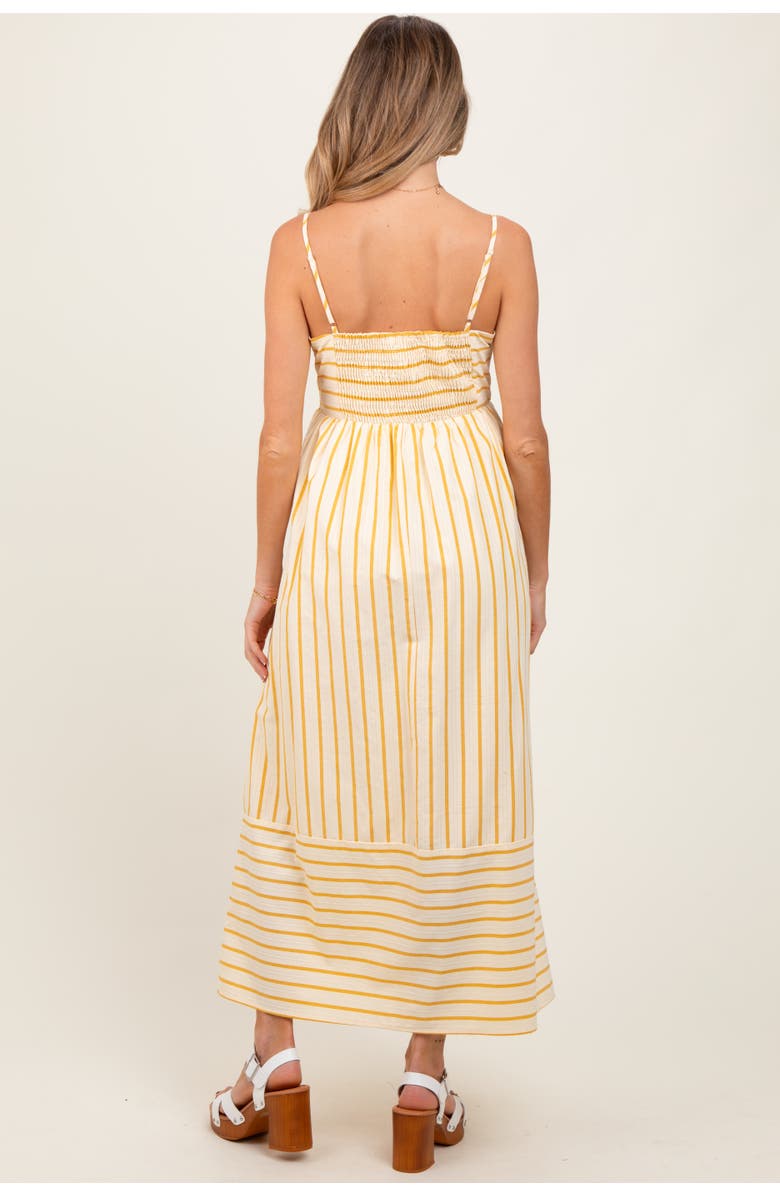 PinkBlush Striped Sleeveless Maxi Dress, Alternate, color, Yellow