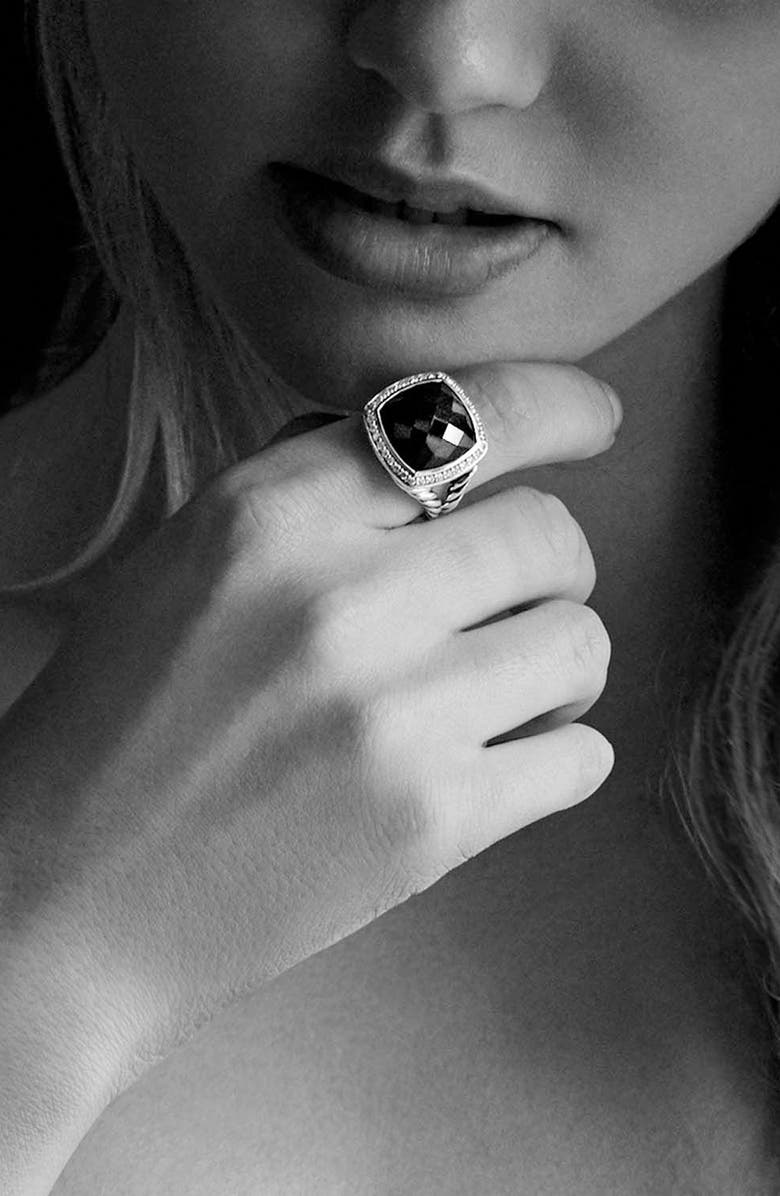 David Yurman Albion Ring with Semiprecious Stone and Diamonds, Alternate, color, 