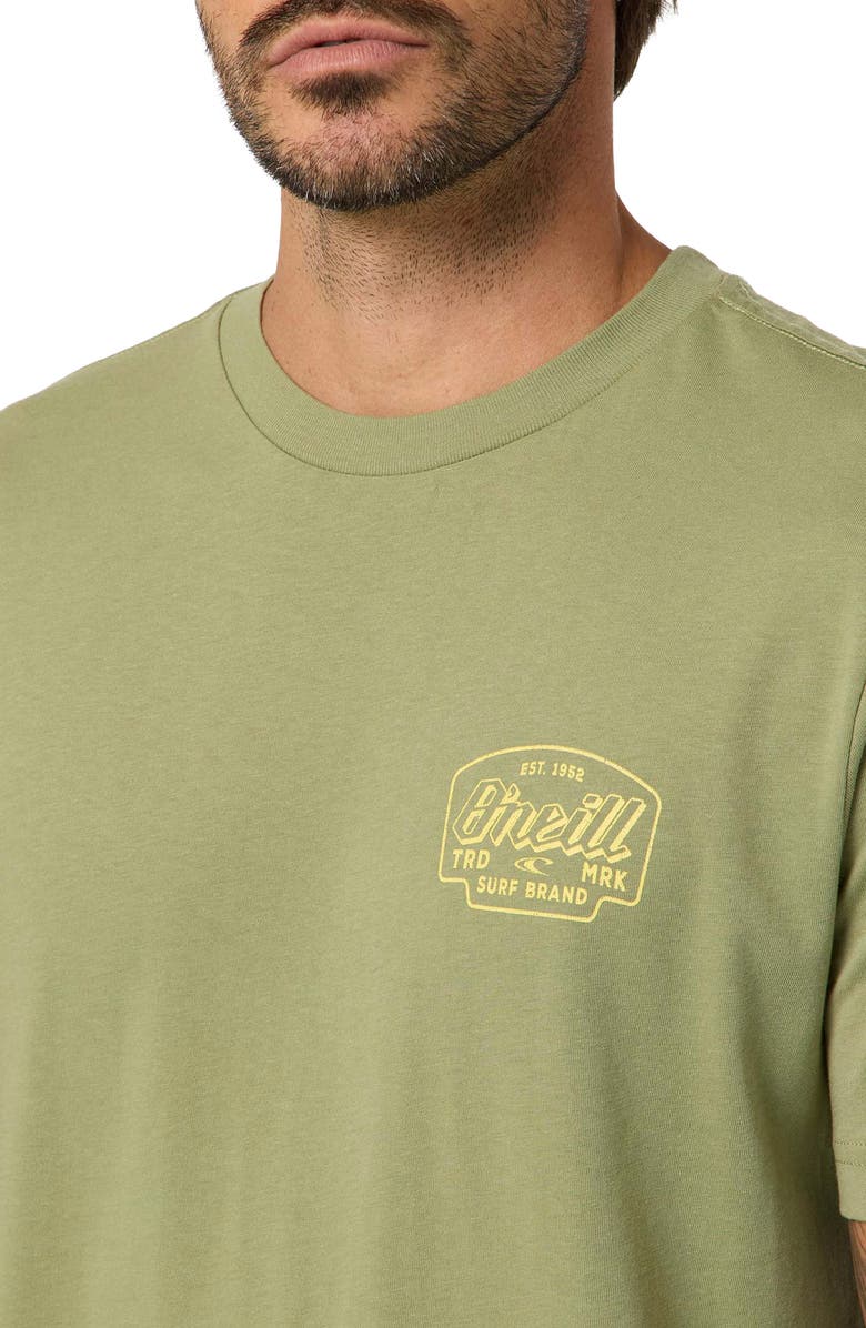 O'Neill Classic Fit Locksmith Graphic T-Shirt Fit, Alternate, color, Oil Green