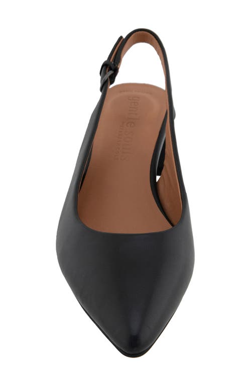 Shop Gentle Souls By Kenneth Cole Gentle Souls Georgia Slingback Pump In Black Leather