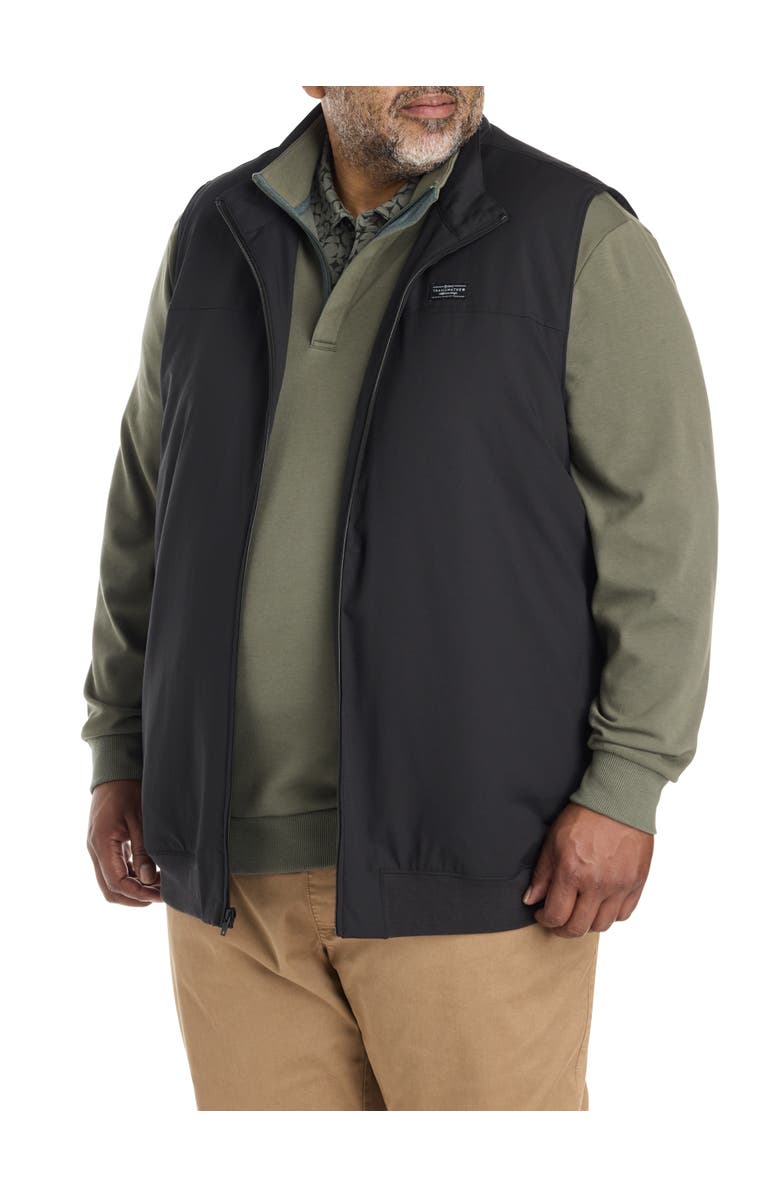 TravisMathew Fit By DXL Big & Tall Wanderlust Rip Stop Vest, Main, color, Black