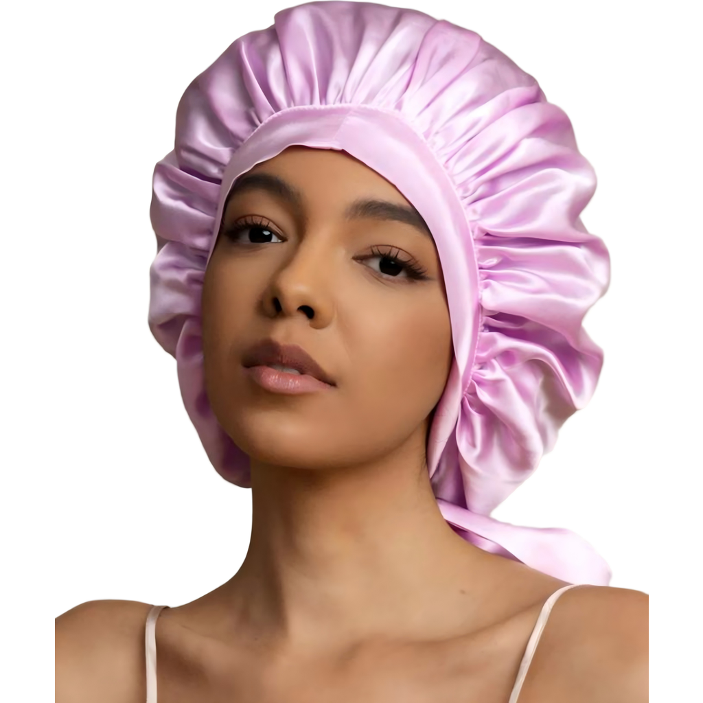 SILKSILKY Women's Mulberry Silk Bonnet with Long Ribbons in Lavender at Nordstrom