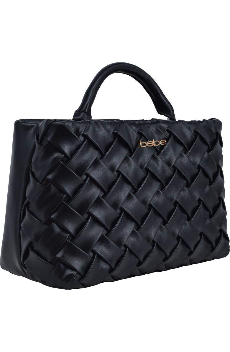 bebe Luca Satchel with Matching Wallet, Alternate, color, Black