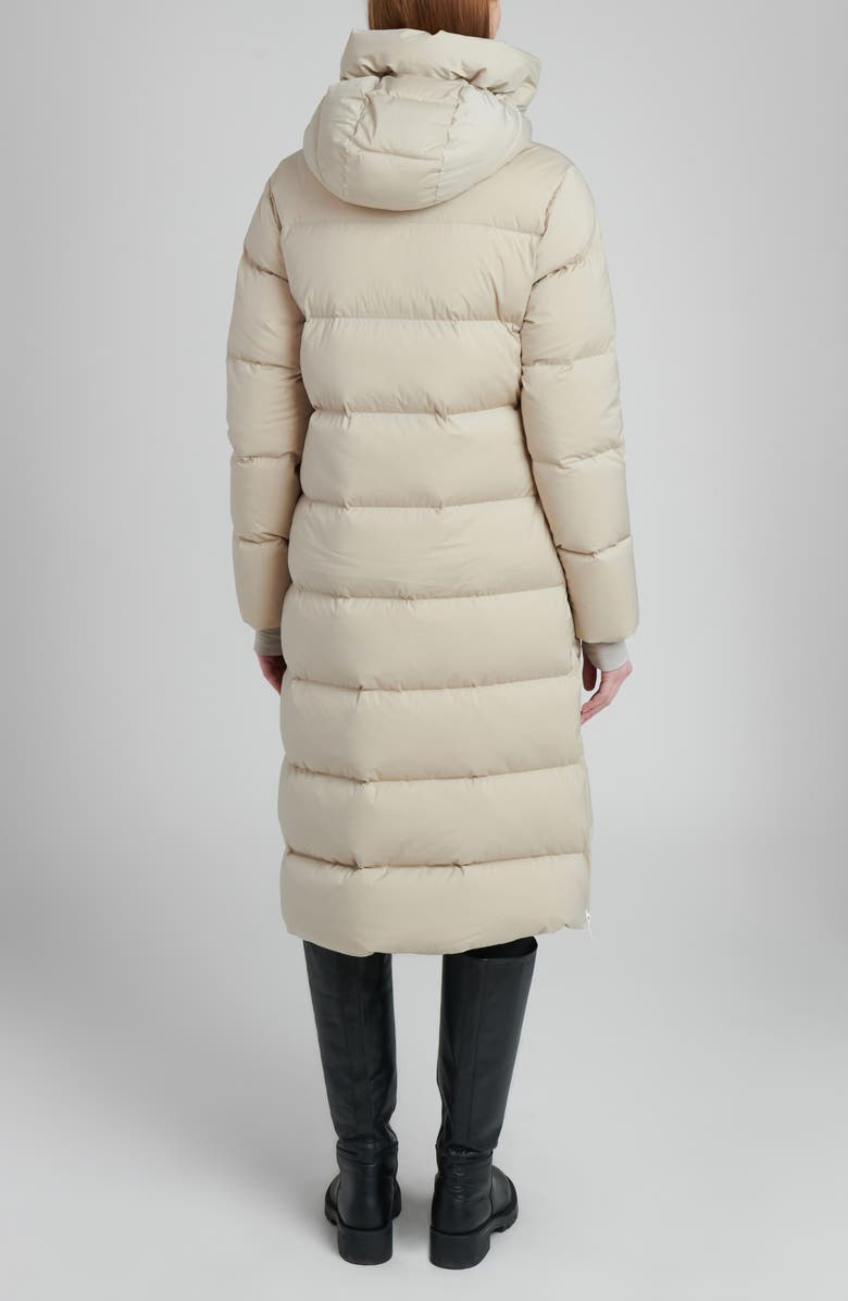 The Recycled Planet Company Water Resistant Hooded Down Coat, Alternate, color, Feather Grey