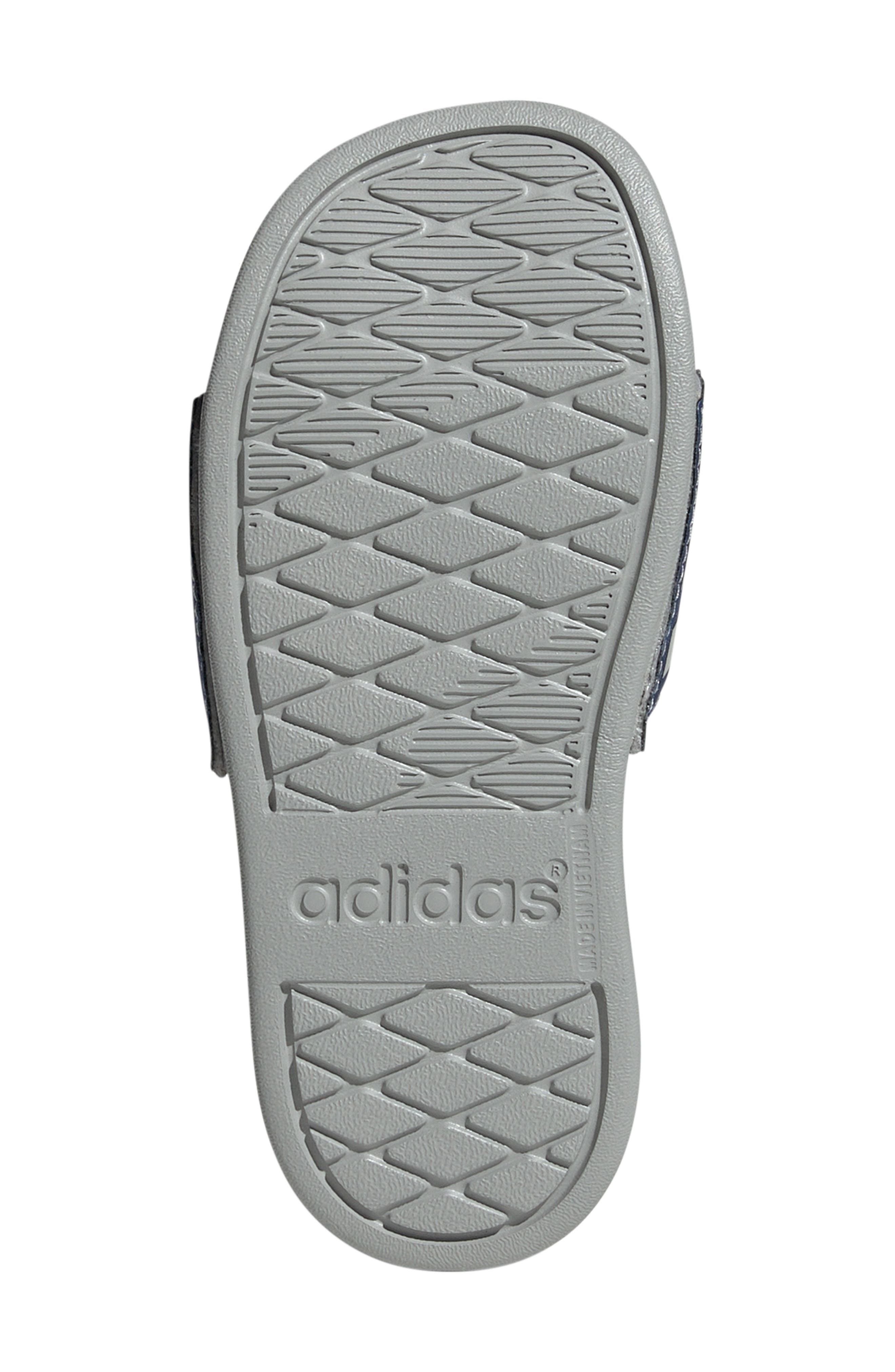 adidas Kids' Adilette Comfort Slide Sandal, Alternate, color, Royal/ Grey Two