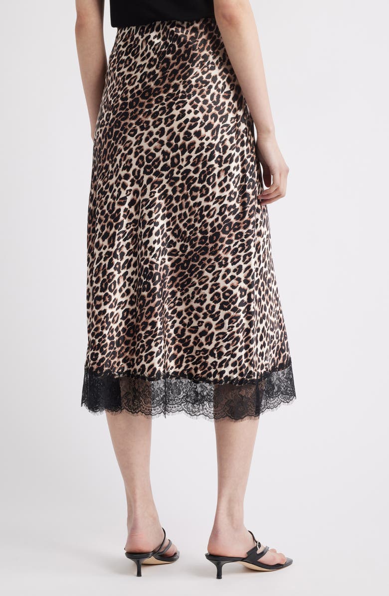 Rails Ebony Leopard Print Lace Satin Skirt, Alternate, color, Nala