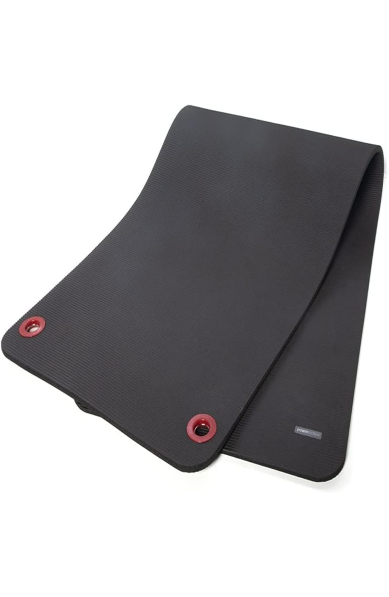 Power Systems Premium Hanging Exercise Mat, Thick Foam Yoga Mat, Main, color, Black
