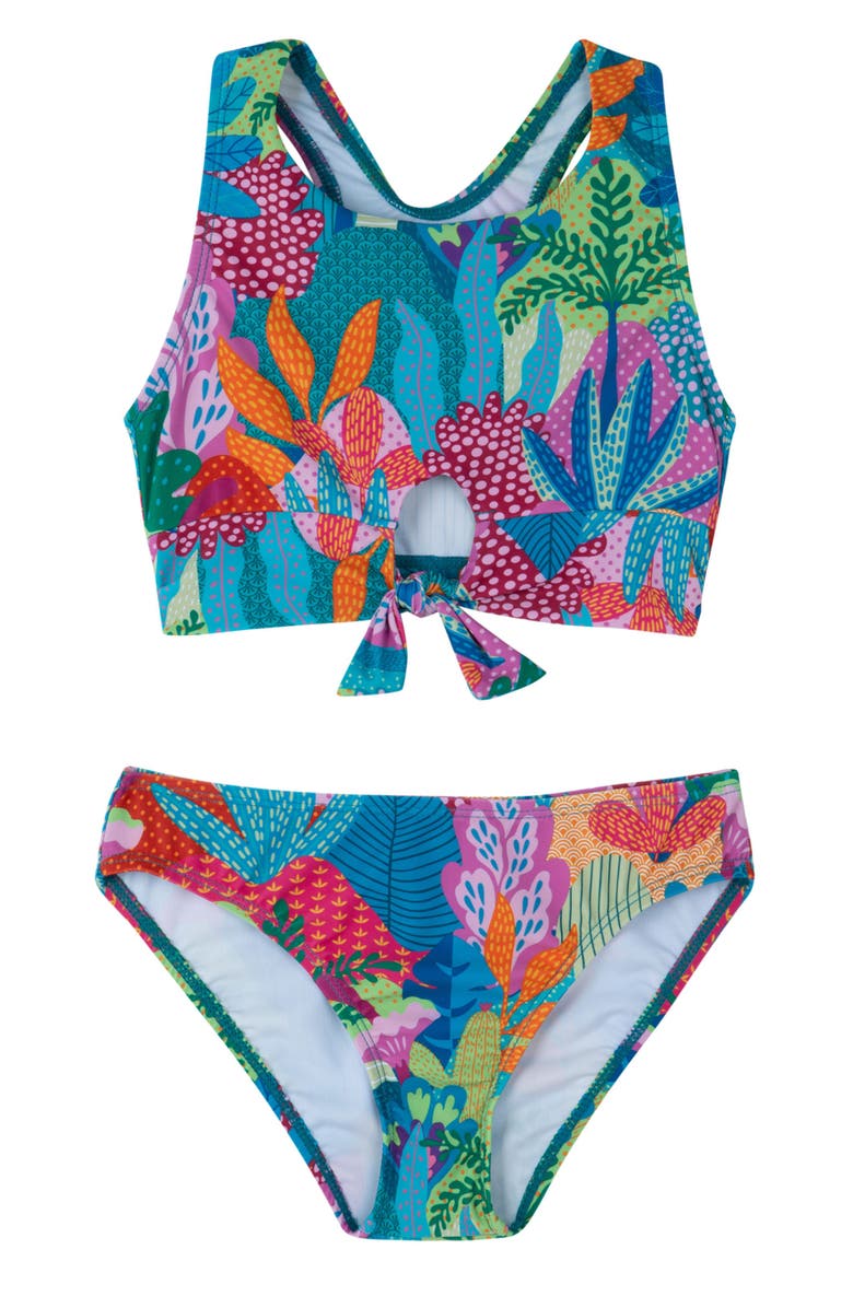 Gottex Kids Ocean Blooms Racerback Swim Set, Main, color, Multi