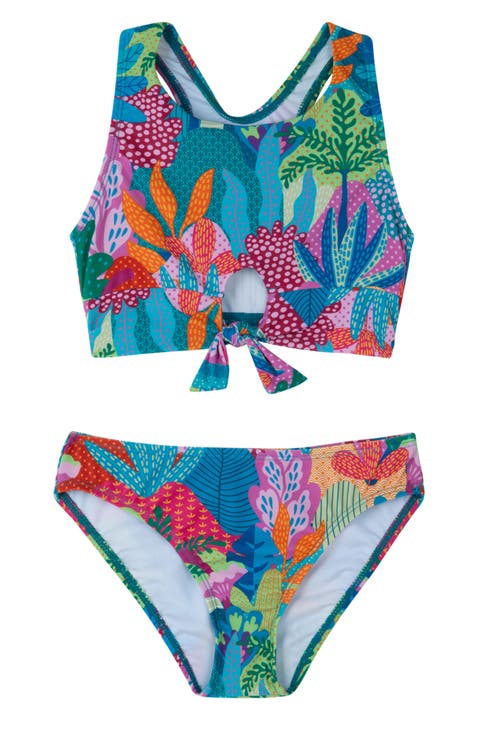 Ocean Blooms Racerback Swim Set