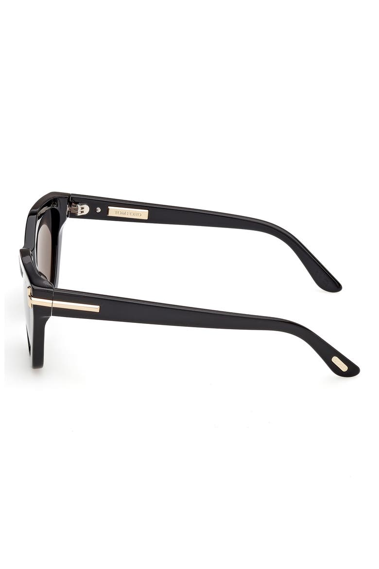 55mm Butterfly Sunglasses, Alternate, color, BLACK YELLOW GOLD / SMOKE