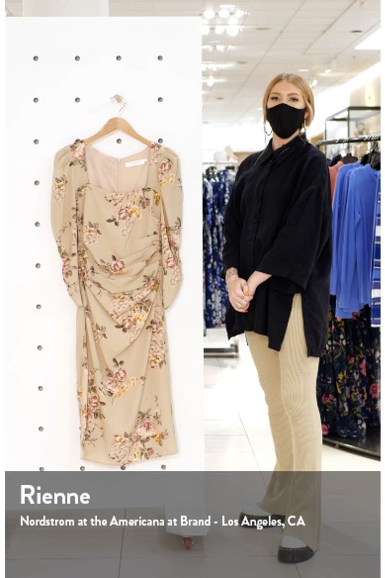 the Label Floral Print Long Sleeve Dress video