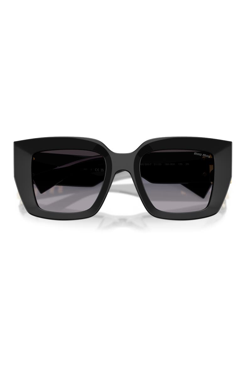 51mm Square Gradient Sunglasses, Alternate, color, BLACK / GRADIENT GREY