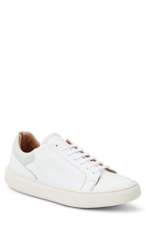 Bruno Magli Daniel Low Top Sneaker In White Tumbled
