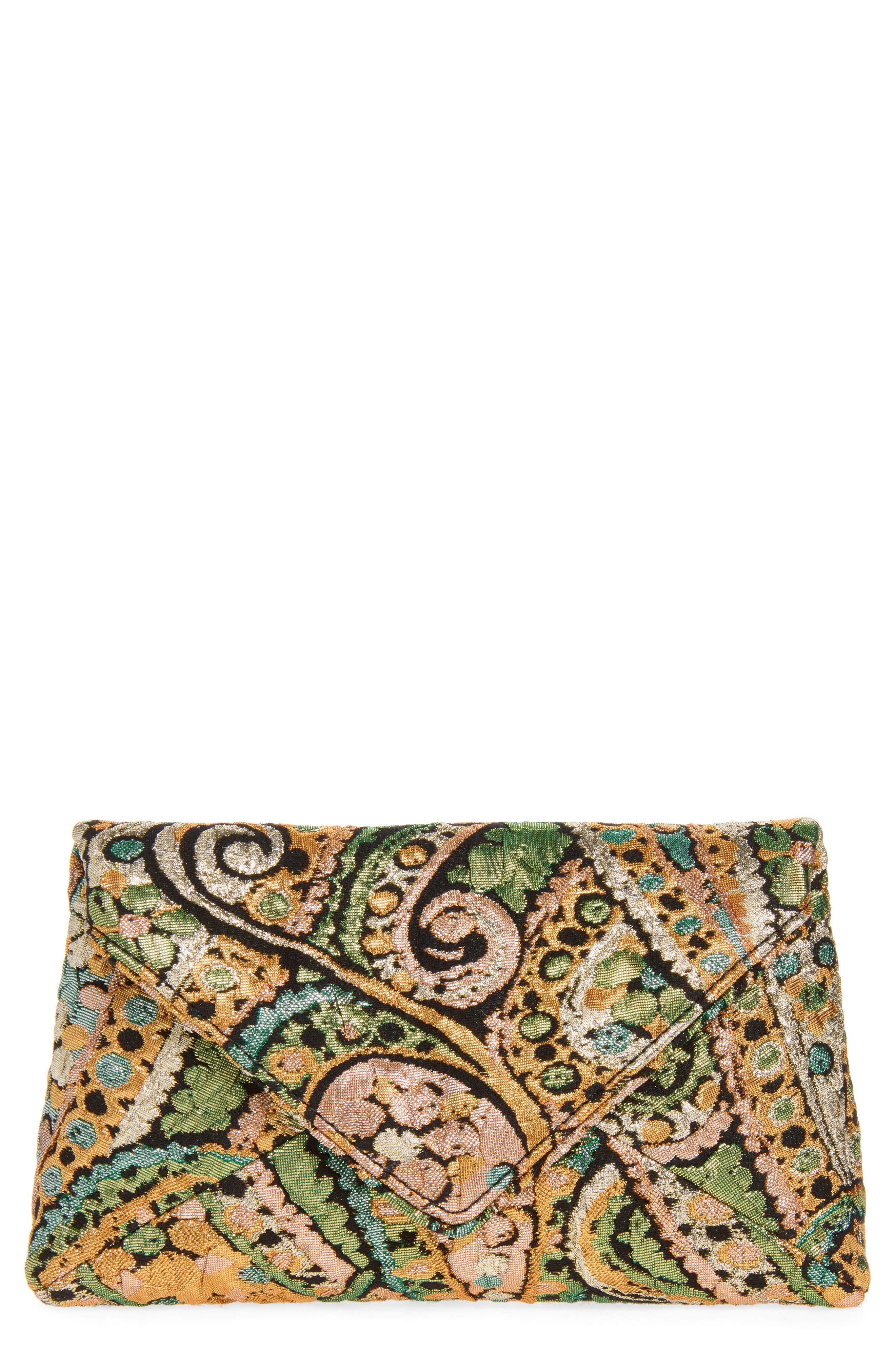 Embroidered Envelope Clutch, Main, color, MULTI 980