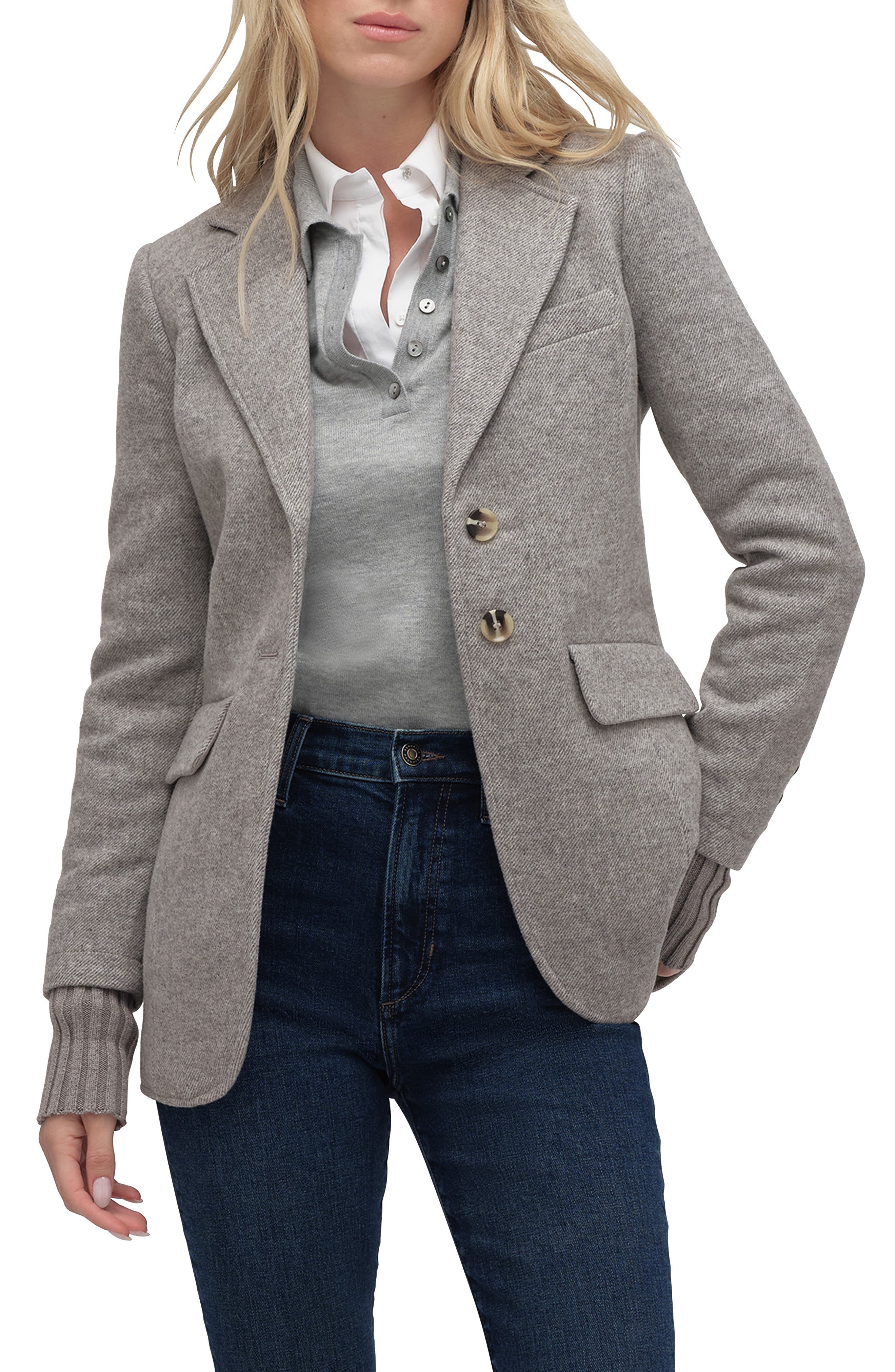 Favorite Daughter The City Layered Blazer in Frost Gray at Nordstrom, Size X-Large