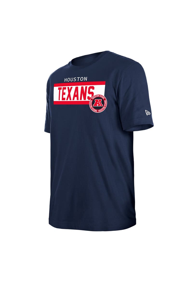 Men's New Era  Navy Houston Texans 3rd Down High Density Print T-Shirt, Alternate, color, Navy